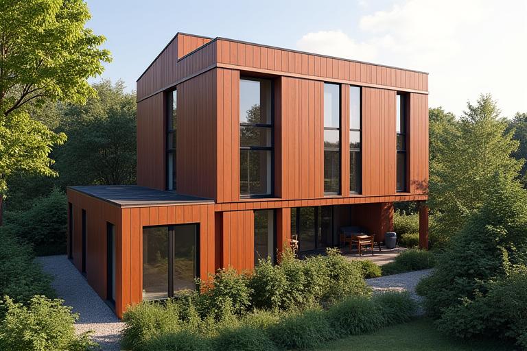 Modernes Wiener Wohnhaus mit Lehmakzenten