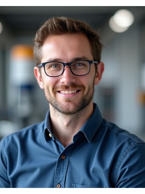 Porträt von Dr. Lukas Schmidt, Materialwissenschaftler